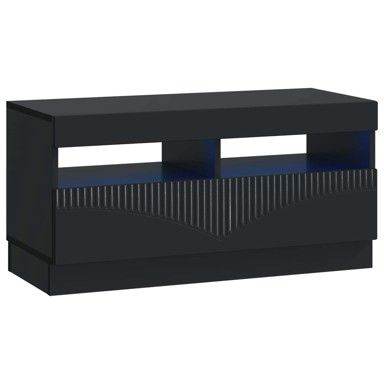 LED TV kabinet od konstruiranog drva, crni