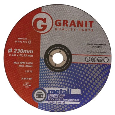 GRANIT čelična rezna ploča za ekscentrične brusilice, 230 mm, 22 mm