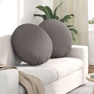 Jastučići za sjedenje 2 kom Ø60x21 cm od tkanine, sivo-smeđi