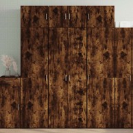Visoka komoda boja hrasta 70x42 5x185 cm od konstruiranog drva , dimljeni hrast