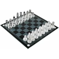 Staklena šahovska ploča, elegantni šahovski set