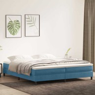 Box Spring krevet bez madracem tamnoplavi 200x210 cm baršun