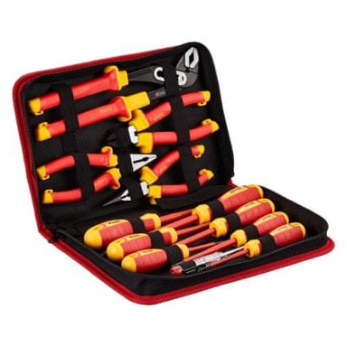 VEVOR Izolirani set odvijača, 12 kom, 320x210x60 mm, crveni