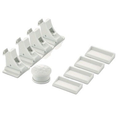 HOME & MARKER® Magnetne sigurnosne brave MAGCLASP 4+1, bijela