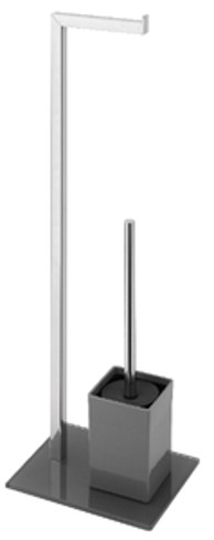 FERIDRAS Držač WC papira i četke 70,5 cm, krom, sivi