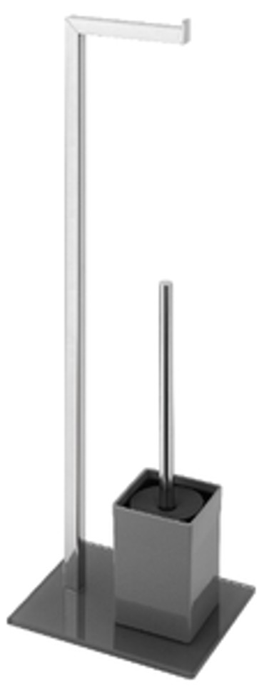 FERIDRAS Držač WC papira i četke 70,5 cm, krom, sivi