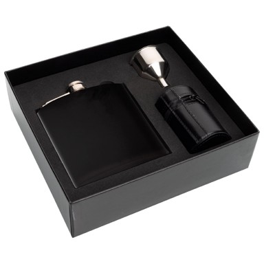 SCHWARZWOLF Pljoska s 4 čašice u poklon kutiji Madonie F5000200AJ3