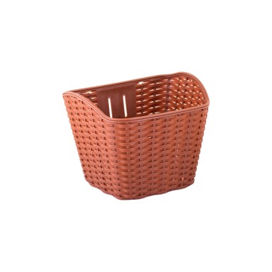 Košara za bicikl, PVC, pletena, smeđa