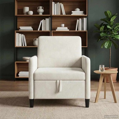 Sofa s pohranom, 72 x 78 x 87 cm, poliester, krem