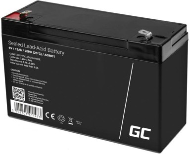 GREEN CELL Baterija AGM, 6V, 12Ah