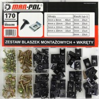 MAR-POL Set montažni U clamp s vijcima 170 kom