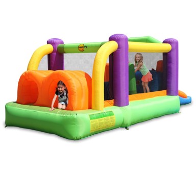 HAPPY HOP Dvorac na napuhavanje S preprekama, šareni