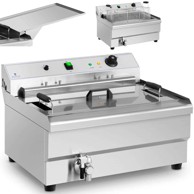 Friteza za krafne, ribu i pomfrit s ocjeđivačem, 9000 W, 30 l, 400 V