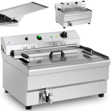 Friteza za krafne, ribu i pomfrit s ocjeđivačem, 9000 W, 30 l, 400 V