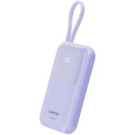 CANYON Powerbank OnPower 101 s ugrađenim kabelom, 10. 000 mAh, PD22,5W, ljubičasti, CNS-CPB101PU