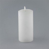 Svijeća s LED plamenom, 15.5cm, bijela