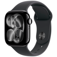 APPLE Watch Series 11 5G, 42mm, crna, crna silikonska narukvica, M/L