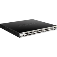 D-LINK Mrežni preklopnik DGS-1210-52MP/ME/E, 48 x Gigabit RJ45, PoE, L2+, 1U, crni