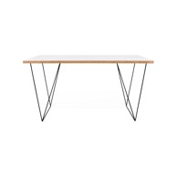 TEMAHOME Radni stol bijeli s crnim nogama Flow 140x75 cm