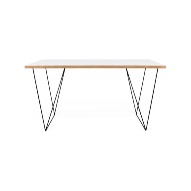 TEMAHOME Radni stol bijeli s crnim nogama Flow 140x75 cm