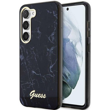 GUESS Maska Marble za Samsung Galaxy S23+, crna