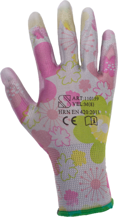 Vrtne rukavice s premazom cvijet M