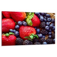 TMK Staklena zaštita za štednjak ili ploču za kuhanje 80x52, jagode