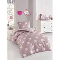 MIJOLNIR Posteljina Herz 140x200 cm Prljavo roza