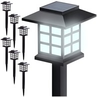 MG Solarna vrtna svjetiljka V2, 6 kom, crno