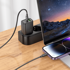 HOCO Punjač N61 GaN, USB-A i USB-C, PD, kabel USB-C na Lightning, 20 W, crna