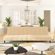 Dvosjed na razvlačenje krem baršunasti