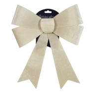 Božićni ukras mašna 28x37 cm, velvet bež