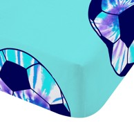 CATHERINE LANSFIELD Dječja plahta s gumom za bračni krevet 135x190 cm Tie Dye Football tirkizna