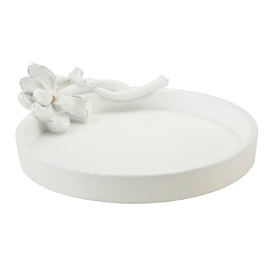 MAURO FERRETTI Ukrasni pladanj od polyresina ø 21 cm Magnolia