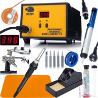 ROSFIX Set lemilice 937D+, 60 W, LED zaslon, ESD sigurna, 200–480°C, 5 vrhova