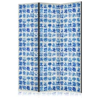 Paravan - Ceramic Tiles - Tradicionalne portugalske plave pločice Azulejos, 135 x 172 cm, akustični