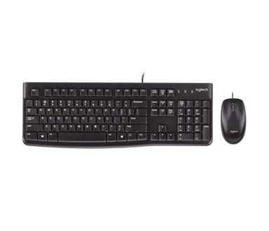 LOGITECH Tipkovnica + miš MK120 Desktop, crna, USB