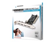 KONIG PCI kontroler USB 2.0, 4+1 port