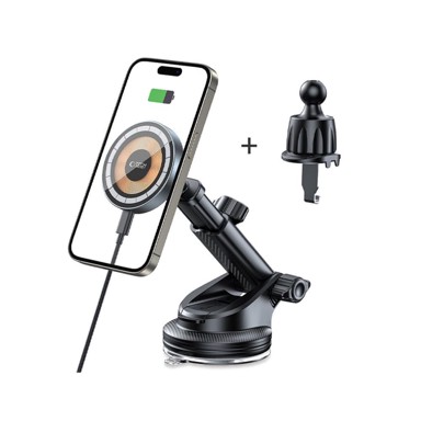 TECH-PROTECT Držač mobitela V5 MagSafe 15W, crna