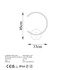 LED Zidna rasvjeta Moon 10 cm, crna