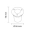 LED vanjski ugradbeni spotlight, 1W, IP65, toplo bijela