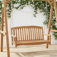 Ljuljačka, 114 x 60 x 60,5 cm, čvrsto teak drvo, s uzorkom školjke, prirodna