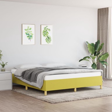 Okvir za krevet bez madraca zeleni 180 x 200 cm od tkanine