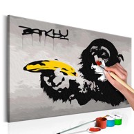 Slika za samostalno slikanje Monkey (Banksy Street Art Graffiti) 60x40