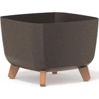 PROSPERPLAST Gracia square Eco Wood tegla za cvijeće, 29 cm, coffee