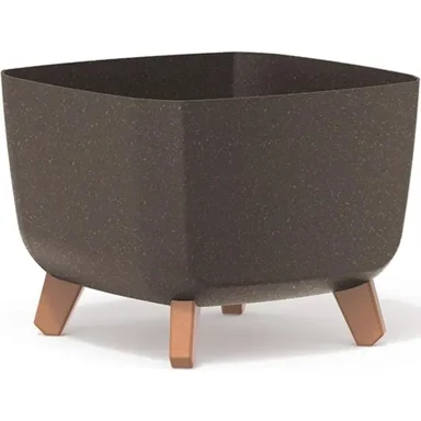 PROSPERPLAST Gracia square Eco Wood tegla za cvijeće, 29 cm, coffee