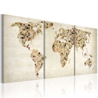 Slika The World map squares 120x60