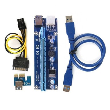 PCIe Riser kartica USB 3.0, 6-pin/SATA, verzija 006C