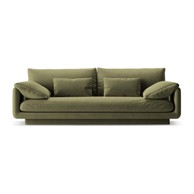 MICADONI Svijetlo zelena baršunasti sofa 220 cm Torino, 220x103x83 cm