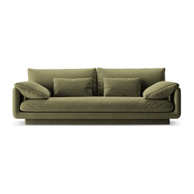 MICADONI Svijetlo zelena baršunasti sofa 220 cm Torino, 220x103x83 cm